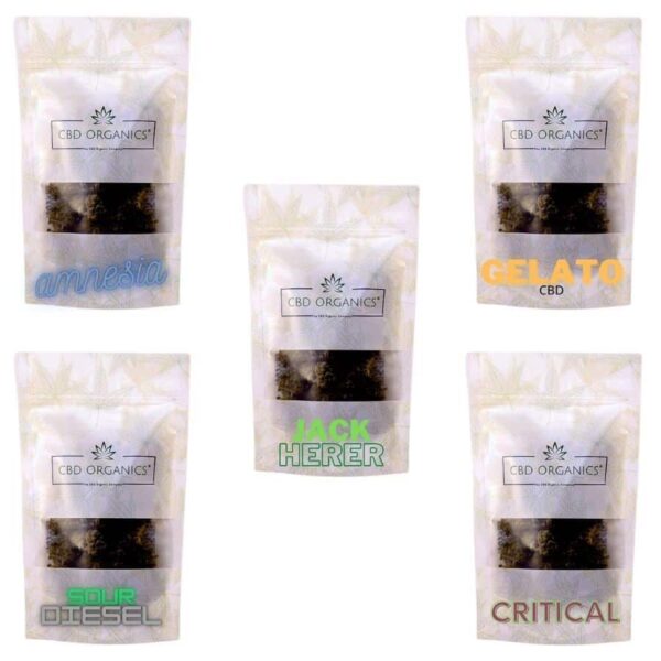 Pack CBD 5 Flores y cogollos CBD Organics
