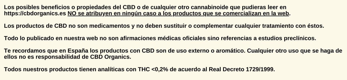 Aviso CBD no es un medicamento