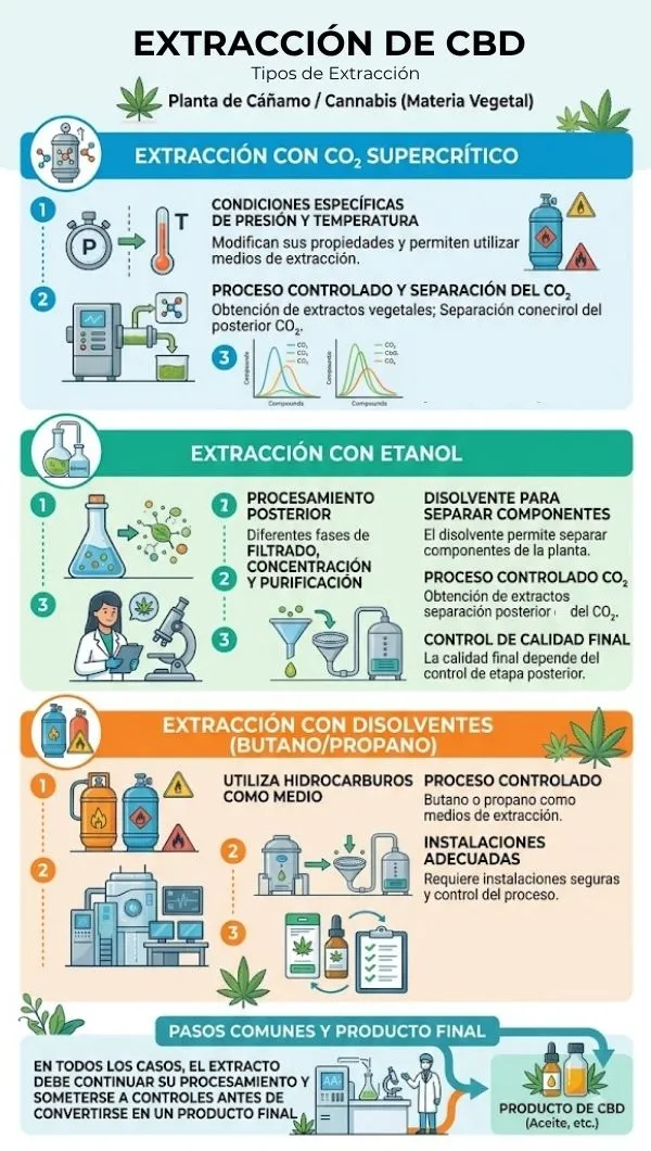 Infografía Extracción CBD
